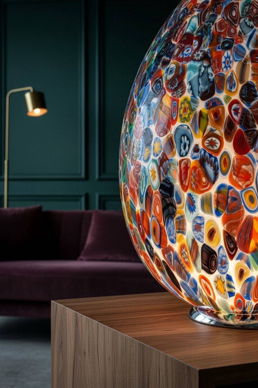 Lampe en verre de Murano