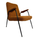 Vintage orange boucle armchair, French design from the 1950s.