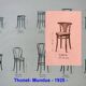 2 stools/bistro chairs, Thonet 1925, with palmette backrest No Baumann