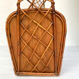 Vintage wicker basket handbag