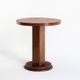 Art Deco style pedestal table in walnut wood veneer. France, 40's