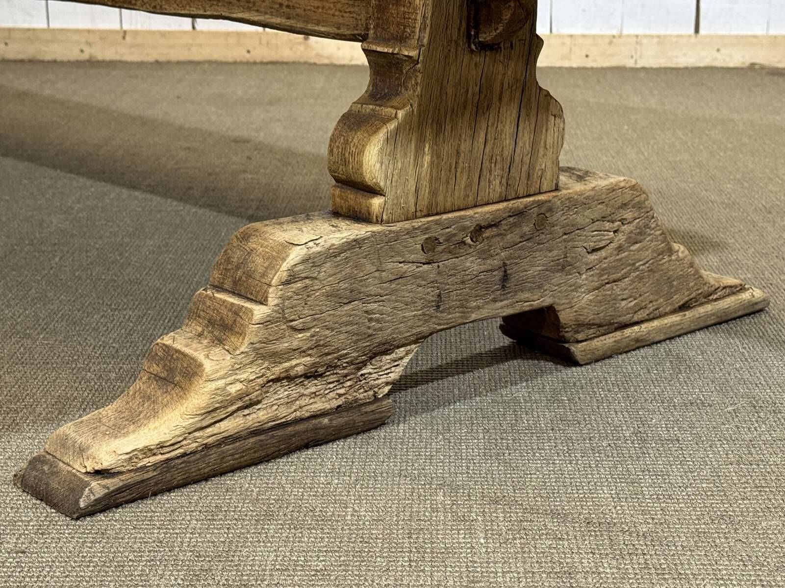 Table monastère en chêne brut XIXème