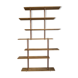 Oak and copper bookcase