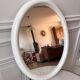 large white plastic mirror 1970s
