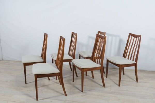 Chaises de salle à manger en teck du milieu du siècle par Leslie Dandy pour G-Plan, années 1960, lot de 6