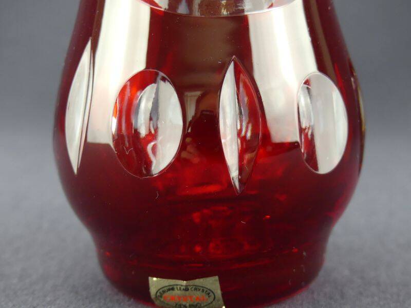 Cut crystal vase from Bohemia