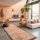 Vintage pink rug - 370 x 170 cm