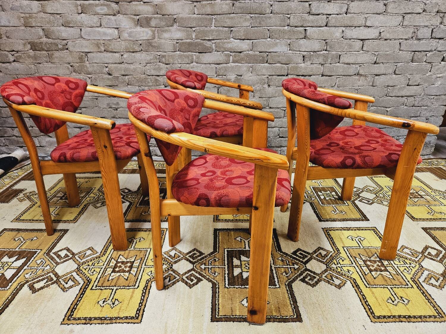 Set de 4 chaises en pin danois style Rainer Daumiller 1970