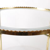 Mid century polished brass serving drinks trolley, 1930's cocktail bar cart