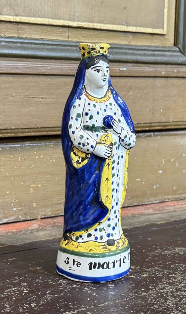 Sainte Marie en faïence de Quimper fin XIXème