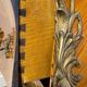 Louis XV curved commode, marble top, bronze fittings and marquetry.