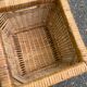 2 storage boxes in woven rattan and wicker, IKEA Branas style.