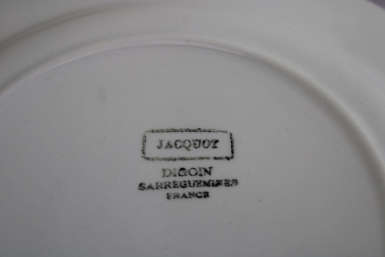 Set of 6 Digoin/Sarreguemines plates