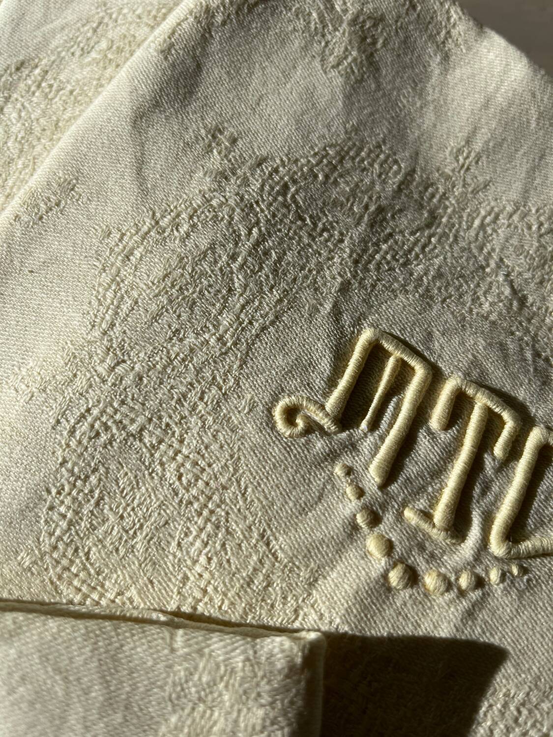 Lot of 6 old monogrammed table napkins