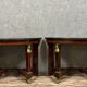 Pair of mahogany Empire consoles circa 1880