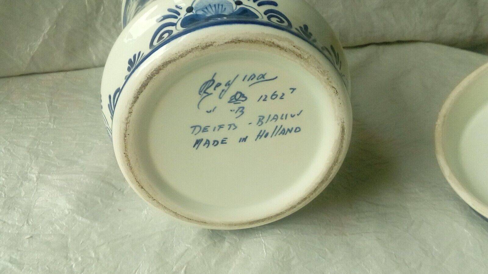 Delft blue earthenware tobacco pot regina holland