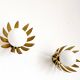 Pair of gilded leaf wall lights, vintage Italy