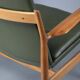 Fauteuil danois moderne du milieu du siècle, vert olive, modèle 431 par Arne Vodder