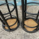 Tabourets de bar haut en rotin