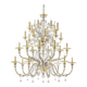 Elegant Huge Ca’ Rezzonico Murano Glass Chandelier With Gold Accents