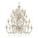 Elegant Huge Ca’ Rezzonico Murano Glass Chandelier With Gold Accents