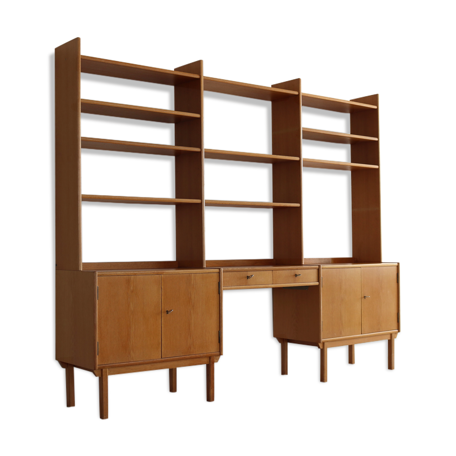Vintage oak standing wall unit