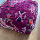 Colorful Berber pouf Moroccan pouf in bohemian dark purple wool