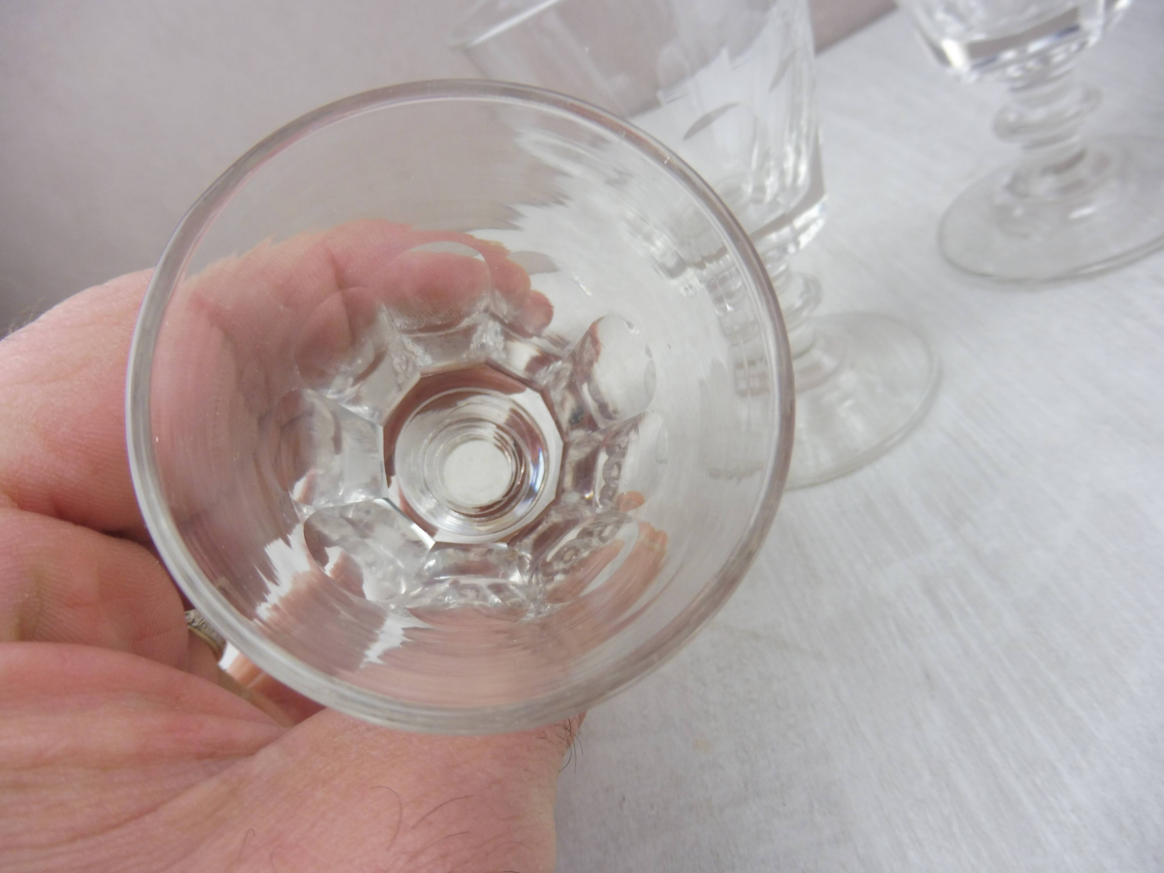 Lot of 5 liquor glasses Caton model, Saint Louis