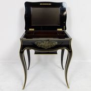 Napoleon III powder flask in blackened pear wood by Tahan - 1860-1880