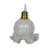 Baladeuse en verre décoré, vintage