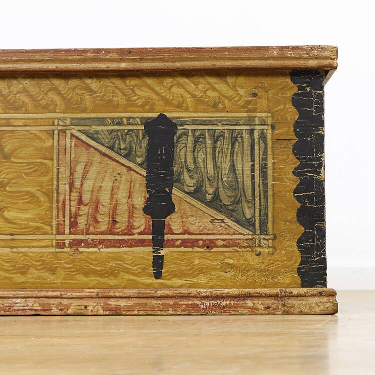 Painted Folk Art Bridal Chest