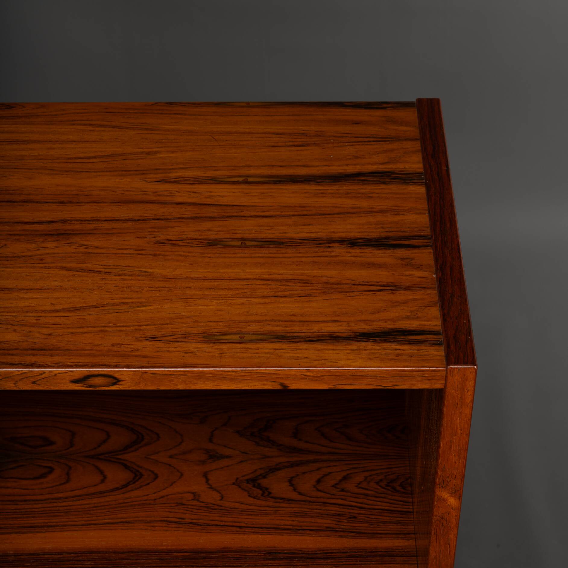 Danish Rosewood Bookcase with LP rack Hundevad & Co, 1960s