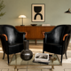 2 designer armchairs by Umberto Asnago for Giorgetti Italy