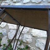 2 coffee tables wrought iron and lake tiles signed