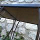 2 tables basses fer forgé et carrelage decor lacustre signées