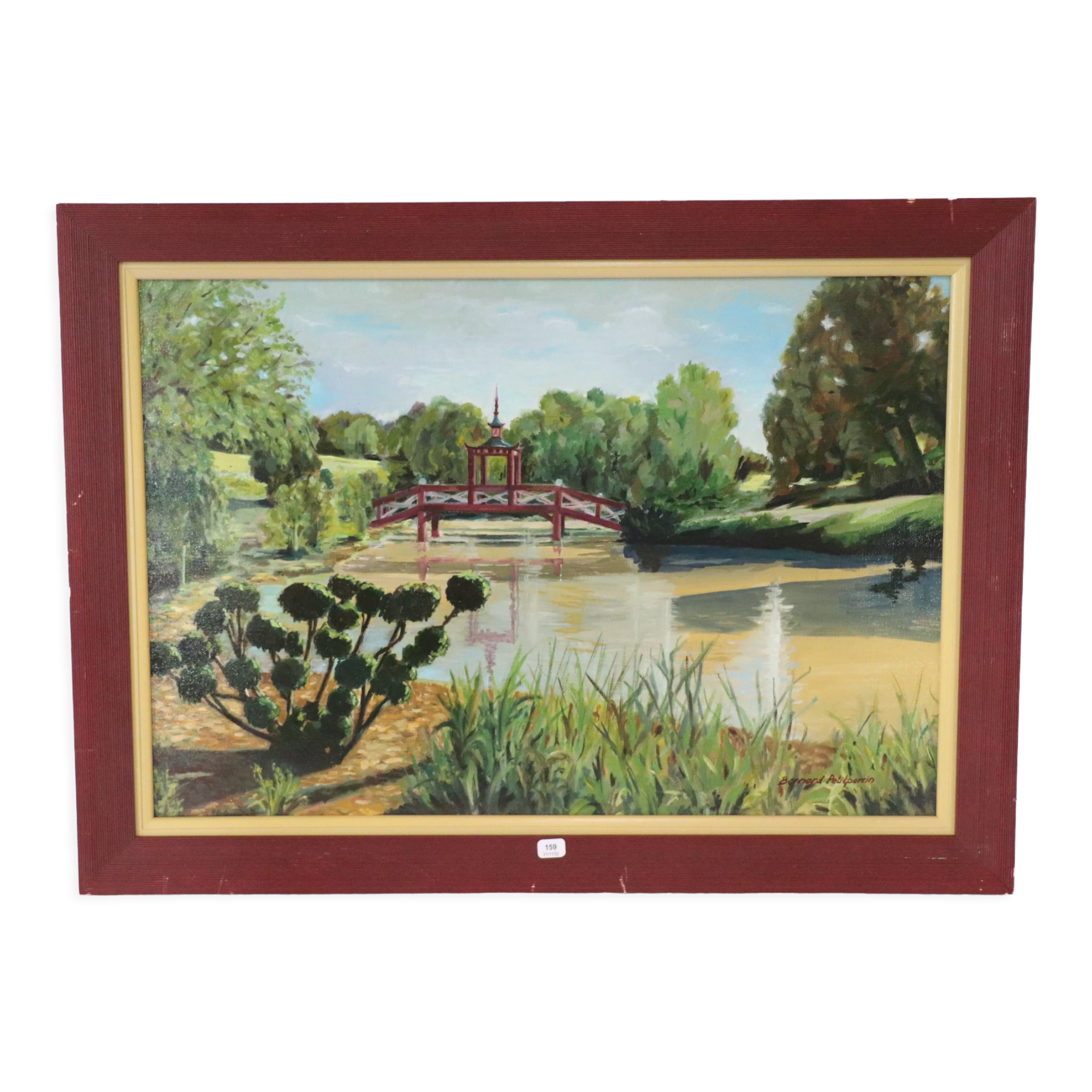 The gardens of Apremont-oil on canvas signed