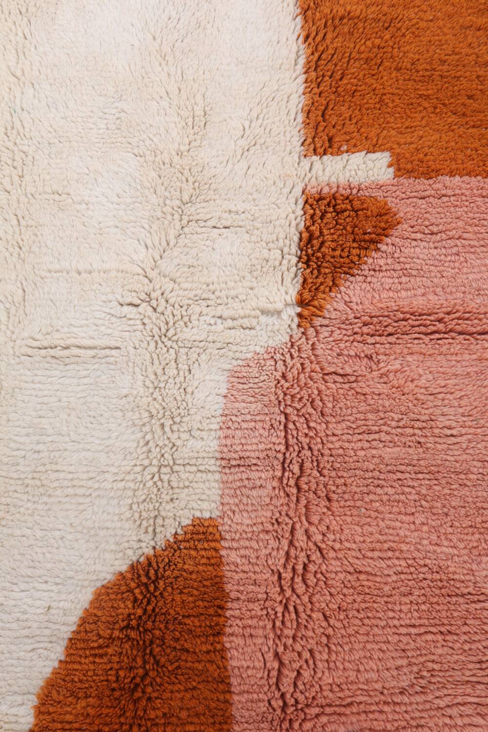 Azilal Berber rug in terracotta and modern peach