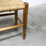 Rustic artisanal brutalist bench 1960 93cm