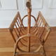 Vintage rattan magazine holder