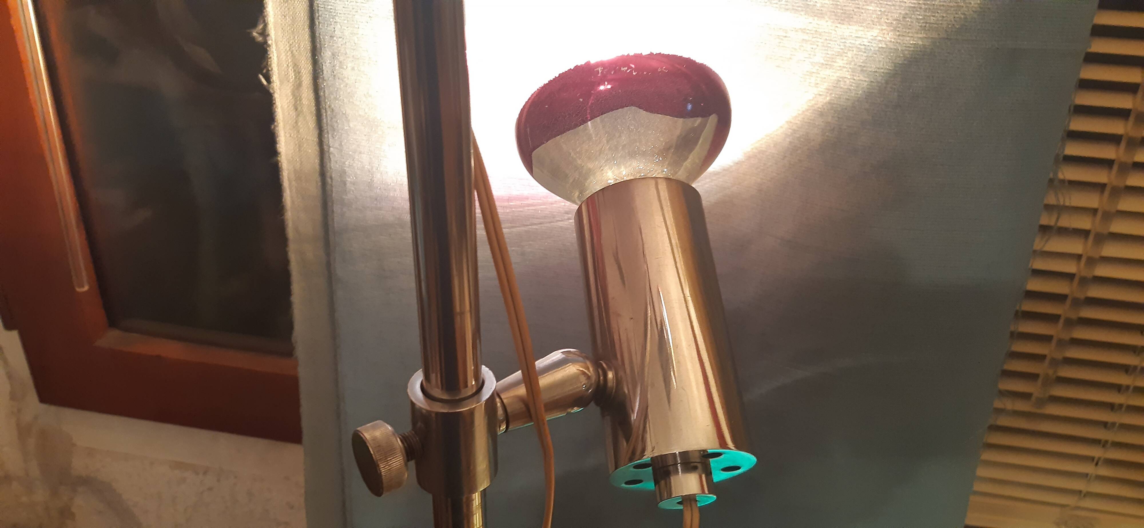 Vintage floor lamp 3 chrome spots France 1970