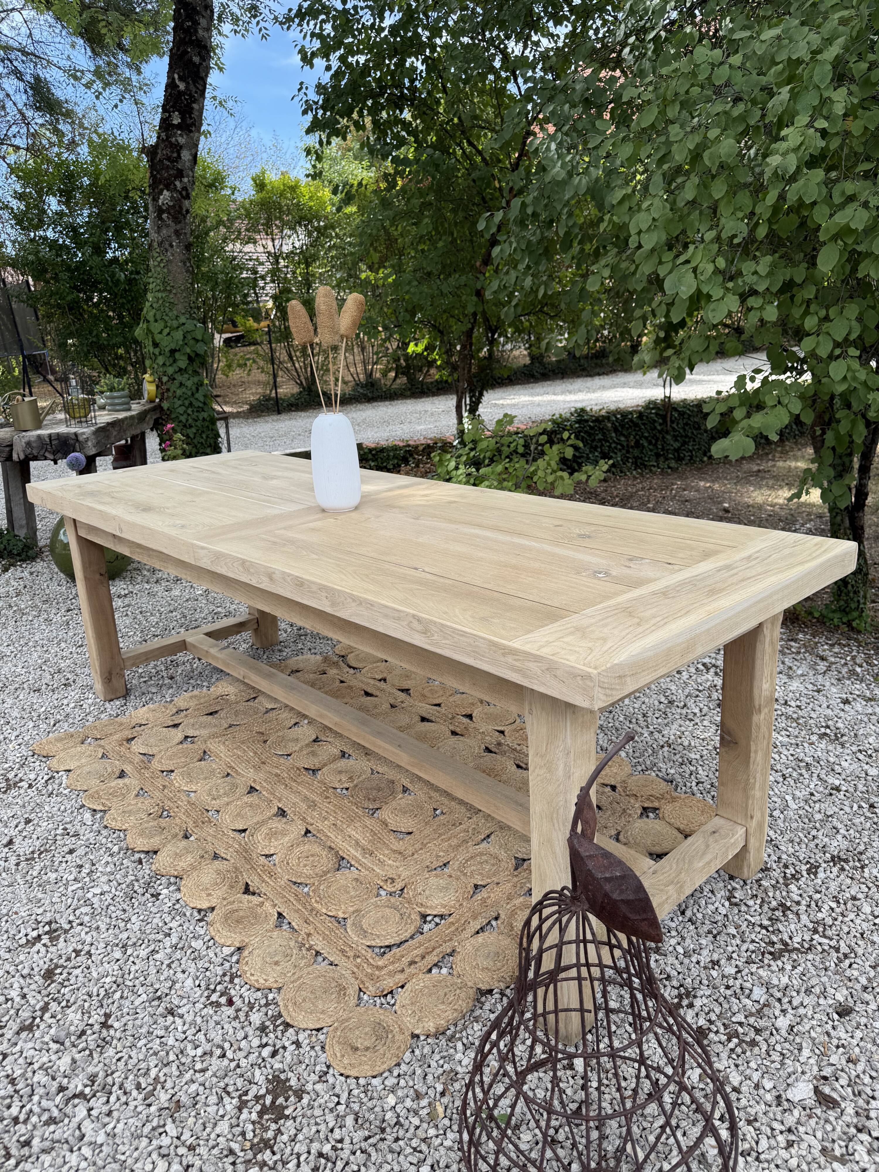 Large solid wood table 238cm