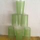 Six glasses granités green of the 1960