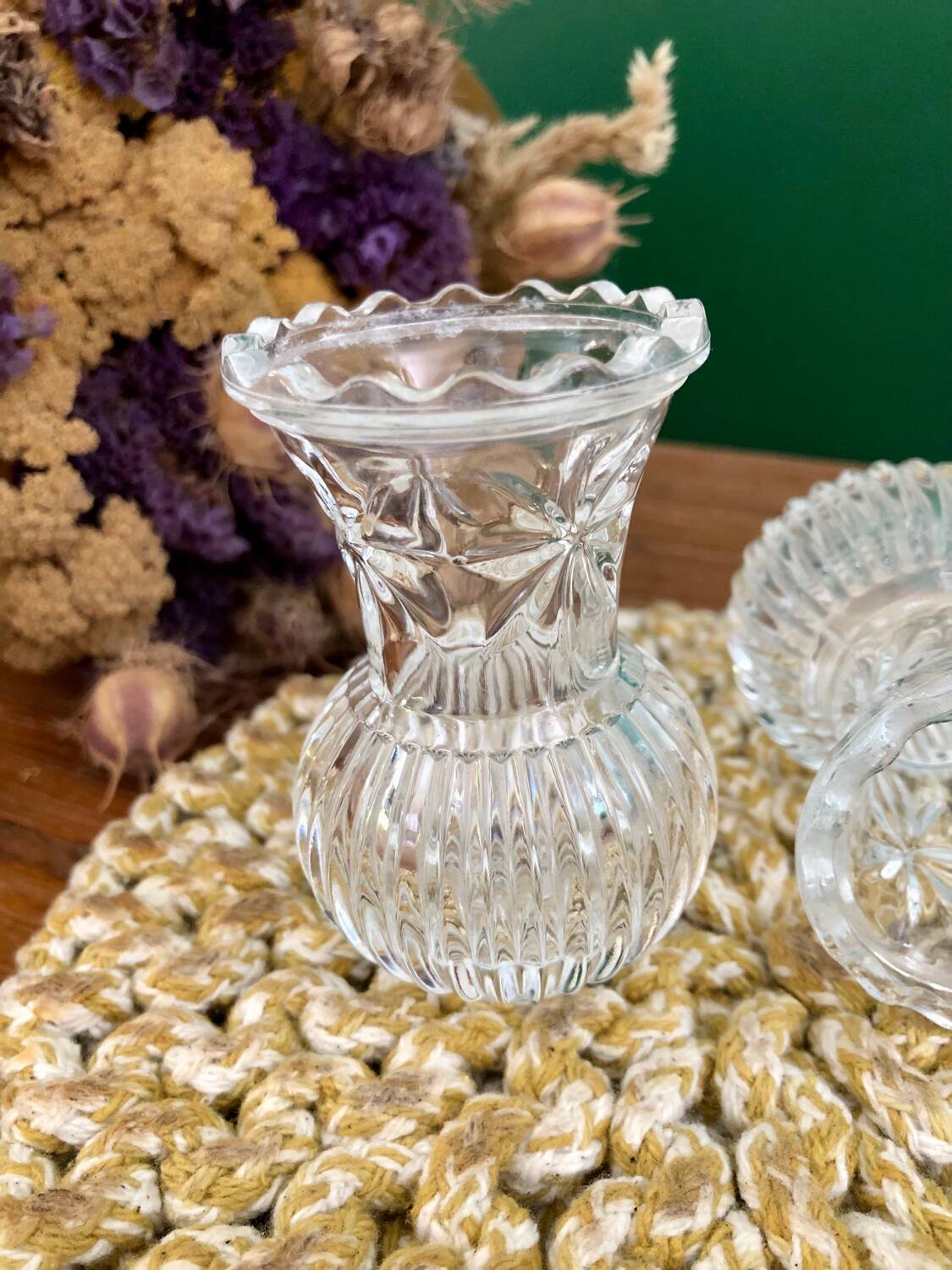 Small crystal vases