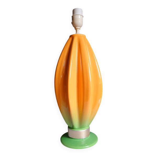 Pied de lampe Italien Viva Villa ''Khéops'' en céramique, Vers 1980