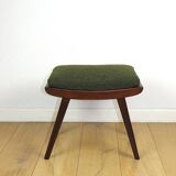 Green olive Art Deco stool seat - 1960s