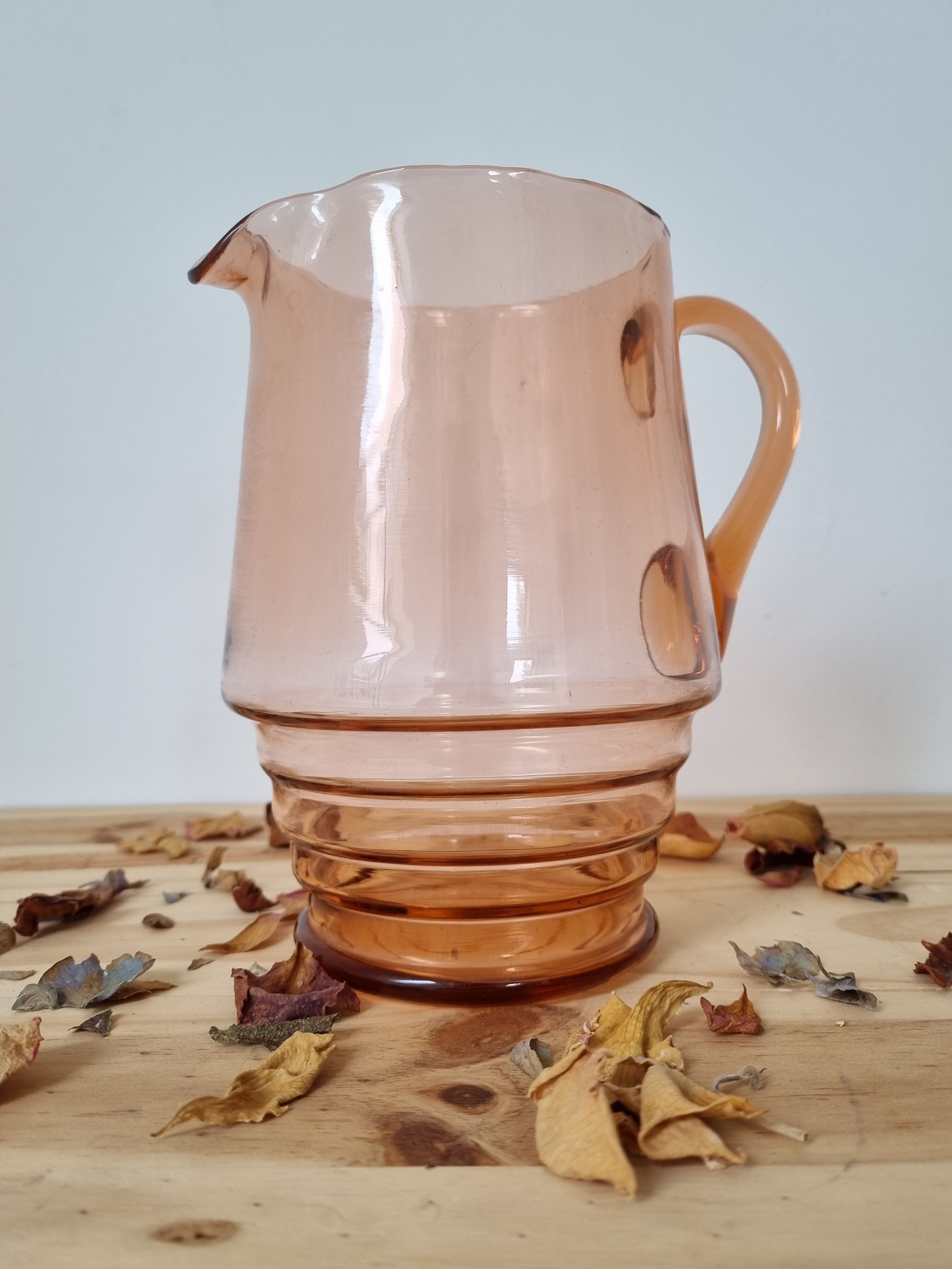 Pitcher carafe vase rosaline vintage