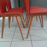 Suite of 4 chairs by Bistrot Baumann 800 by Swiss designer Max Bill 1950s