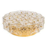 Faceted Crystal Ceiling Light by Kinkeldey, Germany, 1970s