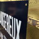 Sign painted plate Sncf railway trains Dangerous passage ungladed