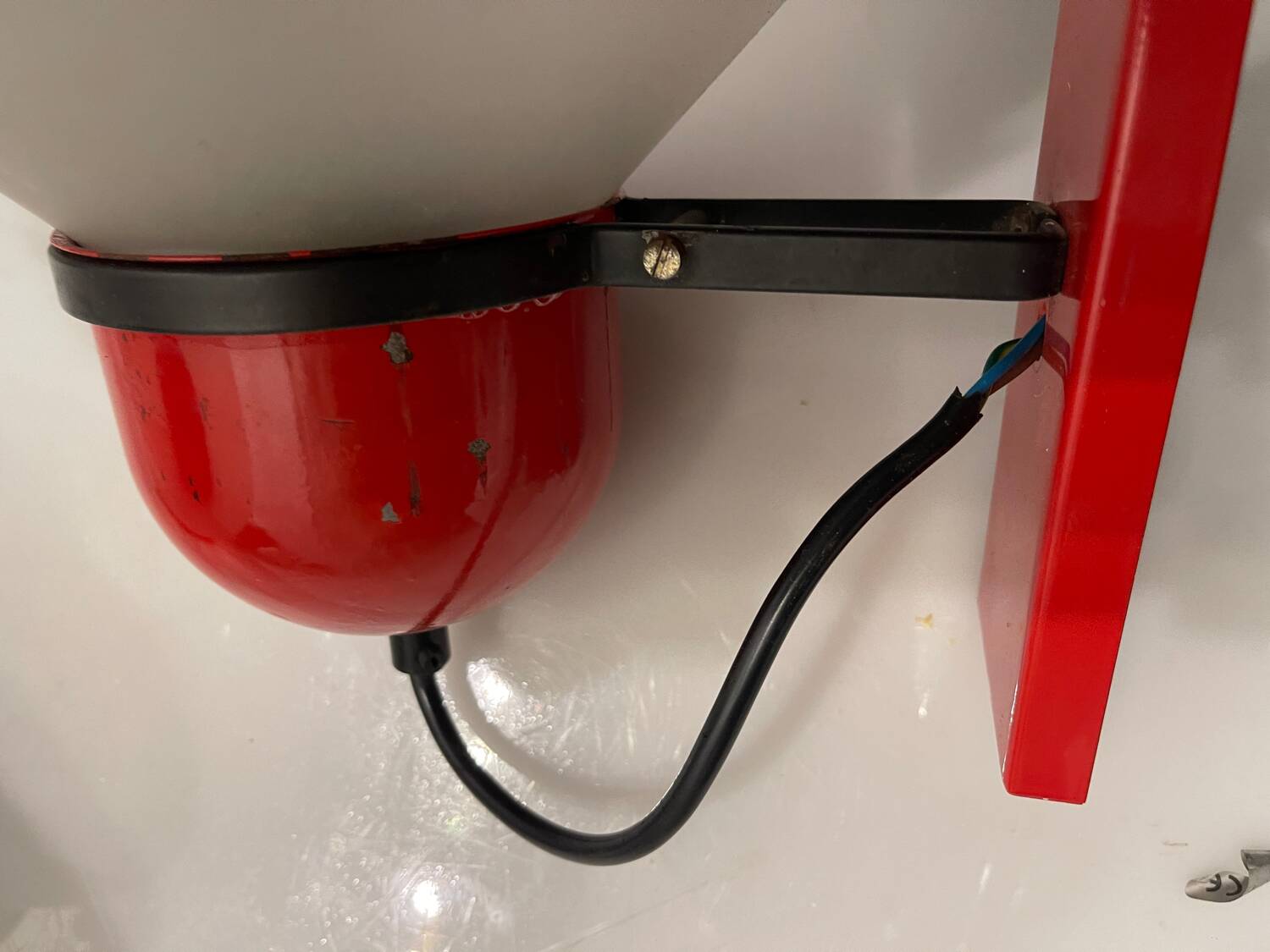 Industrial Red Sconces Set of 2 1970’s